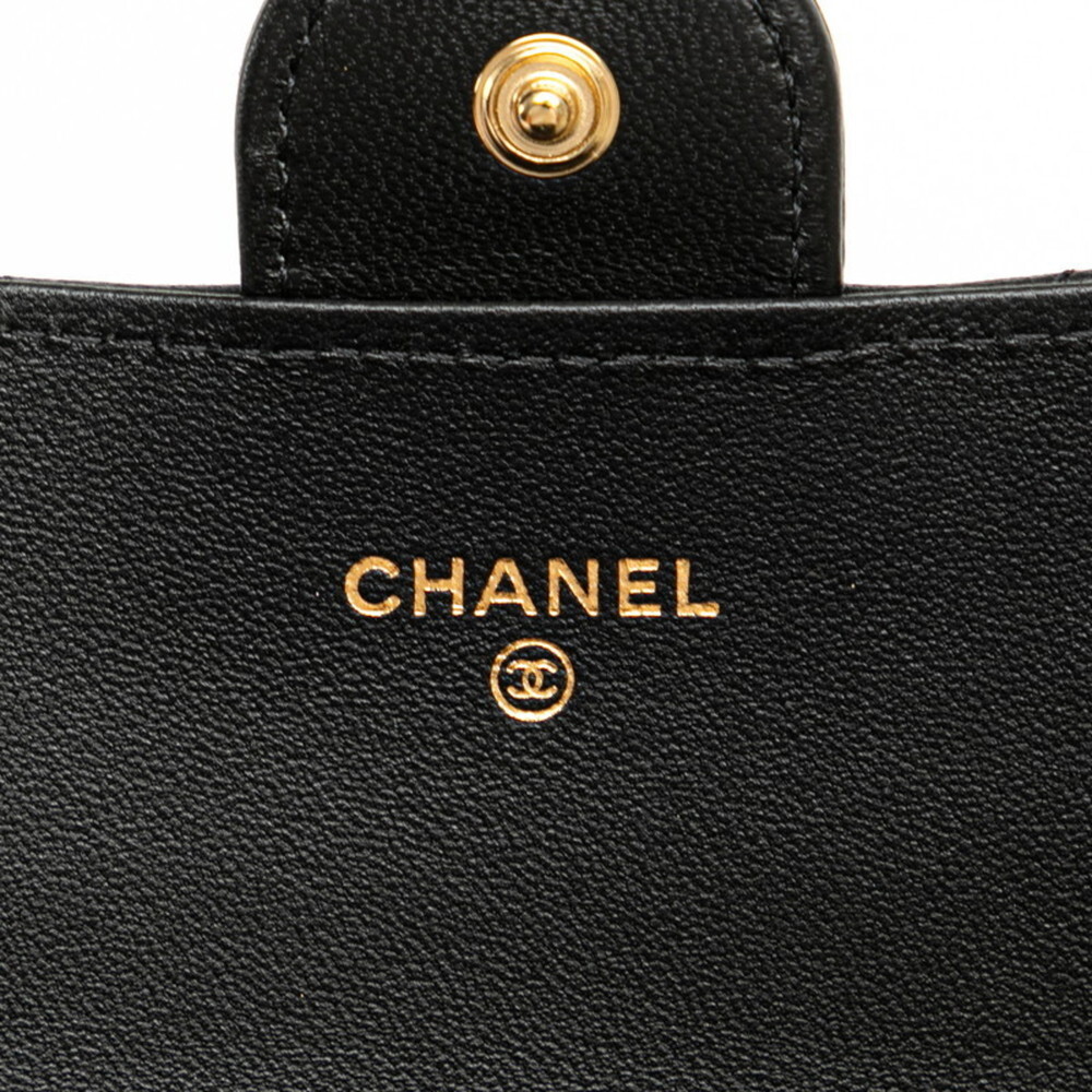 CHANEL Black Lambskin Leather Wallet - Picture 8 of 12